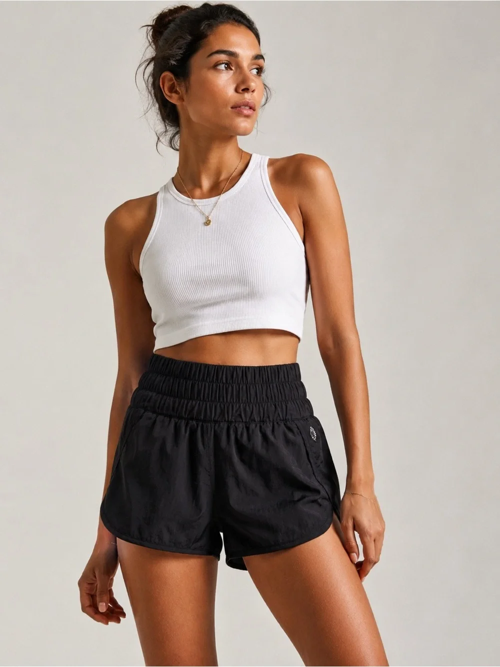 FP Movement by Free People Workout Running Shorts Built-In Brief Black - Size XS